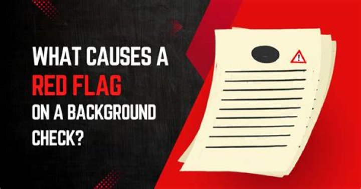 What causes a red flag on a background check?