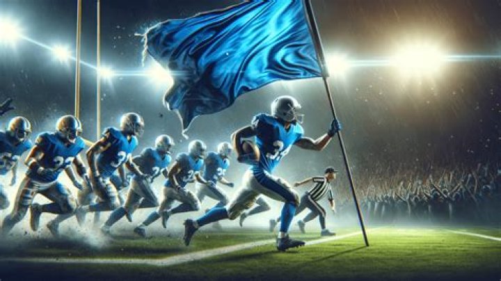 What does a blue flag in football mean?
