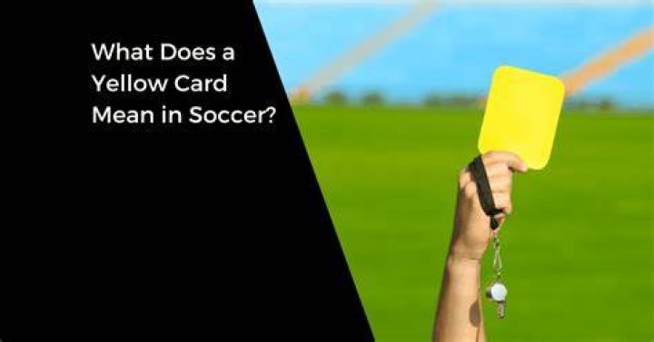 What does a yellow card mean in hockey?