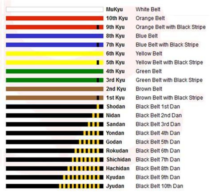 What does yellow belt mean in karate?